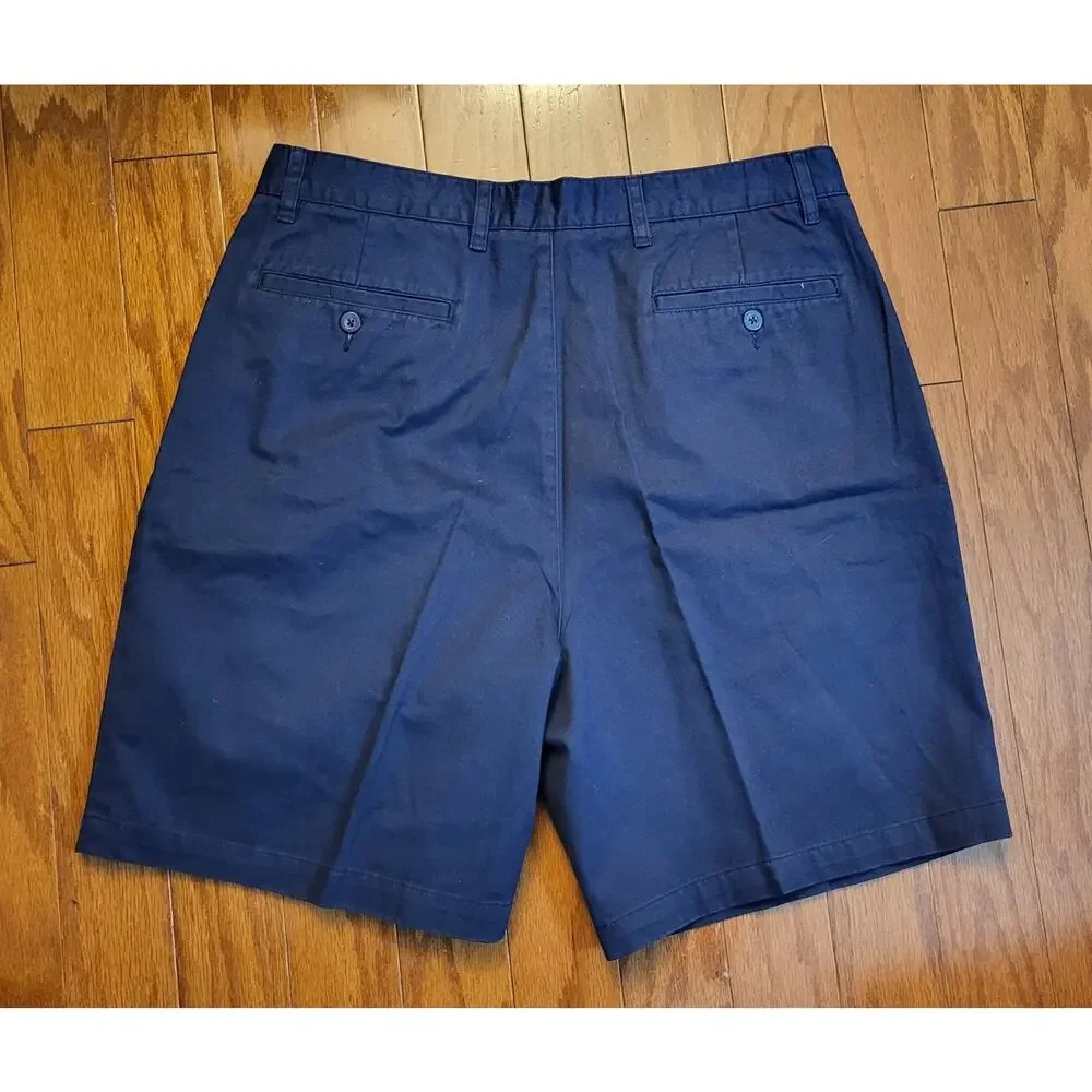 NWT Sears Covington Pleated Men Shorts Size 36 (Actual 32W) Blue Regular Fit